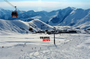 Winter season in Georgia at Gudauri ski resort